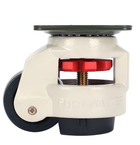 4Pcs Foma Wheel 60F/60S Heavy Duty Equipment Casters 250KG Load Level Adjustment Universal Rubber Caster Wheel for Machine Workbench