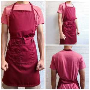 Apron Full Body Tali Kerut Koki Barista Barberman Waiters Chef Pelayan Resto Hotel Baker Pattissier