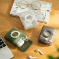 Serbaguna Kotak Perapi Kabel Organizer / Kotak Penyimpanan Charger Kabel Data Portabel Transparan / Storage Box Travel Mini Portable. 