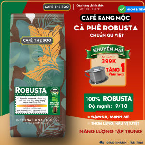 Cà phê nguyên chất Robusta rang mộc 100% đắng đậm vị ngọt hậu Café The Soo
