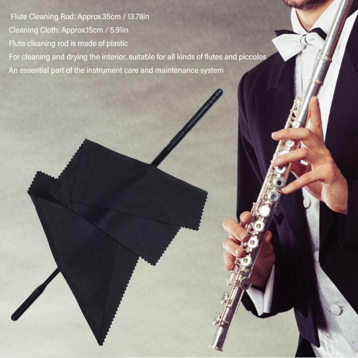 Bộ vệ sinh Sáo nhựa màu đen và vải thanh làm sạch sáo Thiết kế đẹp ứng ...