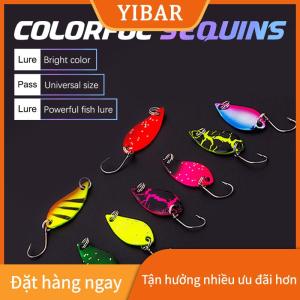 YIBAR Duy Nhất Móc Scoop-Hình Xoay Spinner Sequins Câu Cá Lure Câu Cá Giải Quyết Cho Bass Cá Perch Móc Nhân Tạo