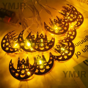 🔥READY STOCK🔥Lampu Raya Ketupat Star Bulan Kota 🌟 6M 20LED Stok Lokal Solar/Bateri Dua Kuasa 8 Mode Warm&Color Light Waterproof For Rumah Taman Party