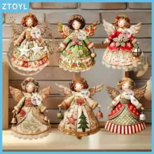ZTOYL 6pcs Christmas Angel Pendant Vintage Christmas Angel Paper Pendant Christmas Tree Decor For Home Xmas Wall Hanging Ornament