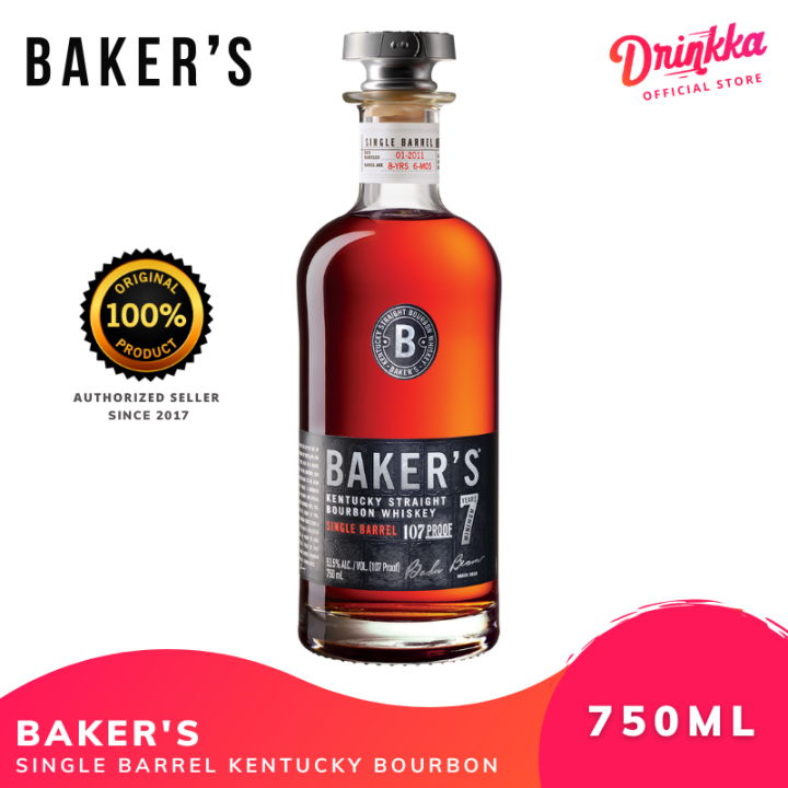 Baker's Single Barrel Kentucky Bourbon Whiskey 750ml 53.5% ABV ...