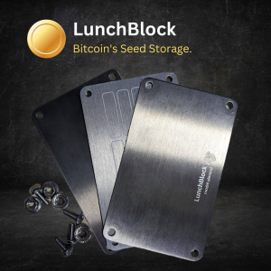 LunchBlock Bitcoin Seed Phrase Storage 12/24 words - แผ่นจดบิทคอยน์ Seed Cryptosteel รองรับทั้ง 12 และ 24 คำ แผ่นจด Seed Phrase ผลิตจากวัสดุแสตนเลส 3