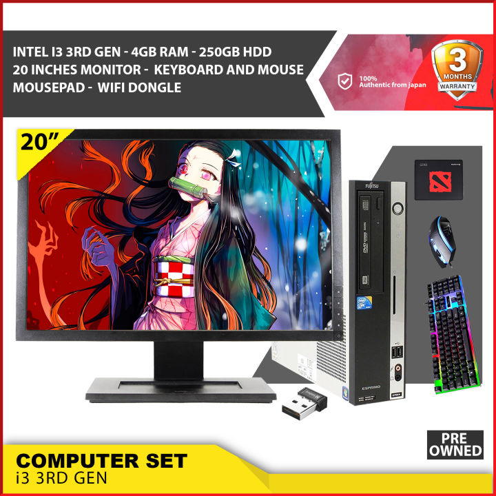 COMPUTER SET PACKAGE / FUJITSU-HP-NEC BRAND / INTEL CORE I3 3RD GEN ...