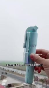 Có thể gập lại không dây Bluetooth Selfie Stick từ xa màn trập Tripod với điền ánh sáng 360 độ xoay cho tiktok phát sóng trực tiếp