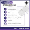 [Sirim] LED Downlight 4/6/8Inch 12W 20W 24W Round/Square Ultra Slim LED Recessed Light Lampu Downlight Lampu Siling. 