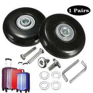 2Pcs Suitcase Luggage Wheels Replacement Rubber Roller Silent with Screw Repair Tool 40/45/50MM
