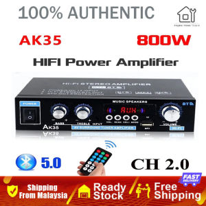 【Shipping From Malaysia】300W+300W Digital HIFI Bluetooth Stereo Audio Amplifier with Bass and Treble Control