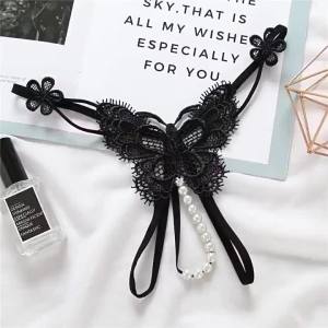 ชุดชั้นในผู้หญิงแบบโปร่งใสเปิดเป้า นวดไข่มุก สายรัดเอวต่ำ ความรู้สึกร้อนแรง แบบเจาะรู ไม่จำเป็นต้องถอด T ดรอปชิปปิ้งกางเกง