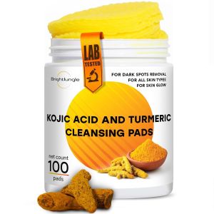 Miếng tẩy trang chứa Axit Kojic và nghệ - 100 miếng Được làm giàu với Dầu Gừng và Axit Amin dành cho mặt và cơ thể - 100 cái