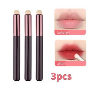 3pcs Round Head Beauty Tools Lip Smudge Brush Multifunctional Brush Lipstick Brush