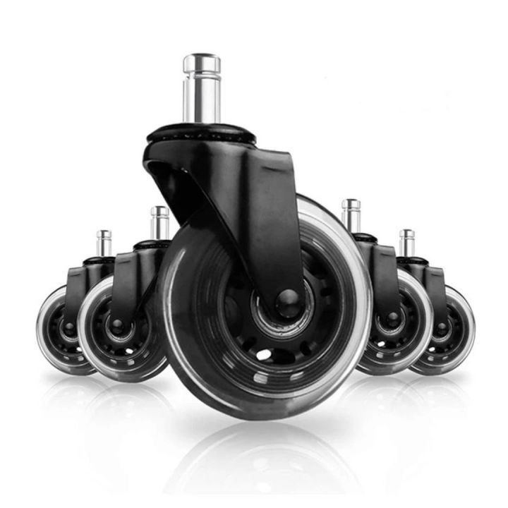 5-Pack Office Chair Caster Wheels - 3 Inch Heavy Duty, Low-Noise, Floor Protecting Casters 9 thumbnail image