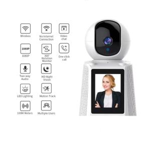 ✅100% Original Jcam Smart CCTV Camera Video Calling With LCD Screen 1-Key Video Phone View Two-Way Voice V380