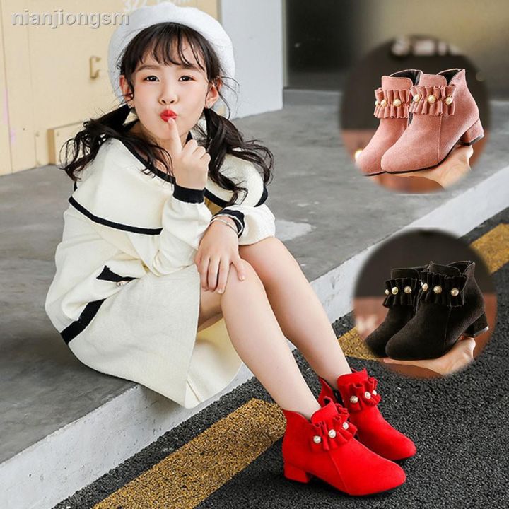 High heel hot sale kids boots