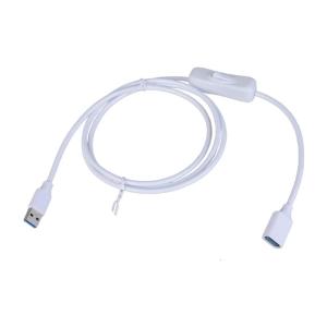 USB3.0 cáp nối với ON/OFF thiết bị chuyển mạch đầu đực thành đầu cái cho dữ liệu nhanh chóng và quyền lực truy cập trong nhà và văn phòng