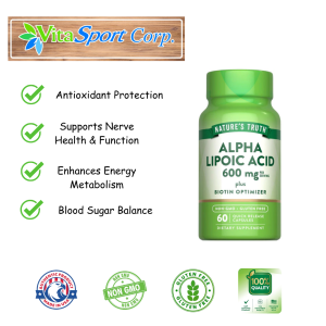 Nature’s Truth Alpha Lipoic Acid Supplement 600mg – 60 Capsules