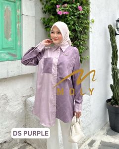 MDLY Baju kemeja atasan wanita/Kemeja Casual Kombinasi Rose Cotton Print/Aeryn Shirt by MDLY