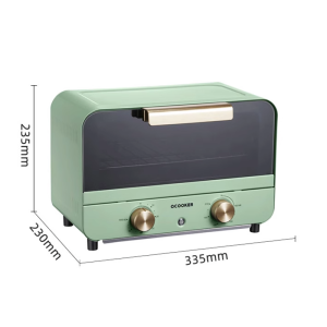 Electric Small Oven 12L Multi-Function Stainless Steel Mini Baking Oven with Timer Adjustable Temperature Toaster Pizza Oven