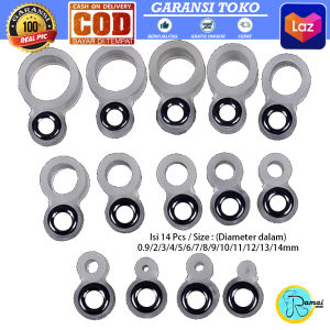 Ramai Pancing 14Pcs Ring Guide Joran Pancing Bahan Silikon Mamarit Karet Bayar Di Tempat