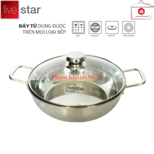 NỒI LẨU INOX 3 ĐÁY CAO CẤP FIVESTAR SỬ DỤNG ĐƯỢC TRÊN MỌI LOẠI BẾP