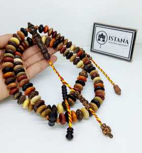 tasbih kombinasi 18 mm kepala kayu liwung hitam