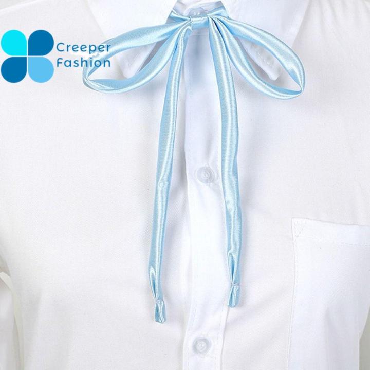 CREEPER Vintage Cute Elegant Shirt Accessory Satin Ribbon Knot For ...