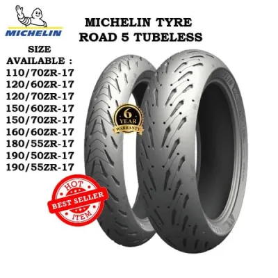 MICHELIN TYRE POWER 5 (100% ORIGINAL) 120/70ZR 17160/60ZR 17180/55ZR 17190/50ZR 17190/55ZR 17200/55ZR 17