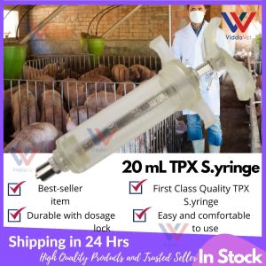 Viddavet 10 mL/20 ml Reusable Fiberglass syringe 10 ml/20 ml fiberglass syringe for pig syringe fiberglass syringe