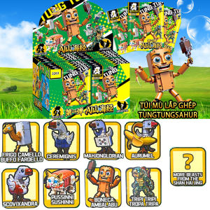 Tung Tung Tung Sahur Khối Xây Dựng Từ Tính DIY Lắp Ráp Nam Châm Xếp Hình Đồ Chơi Trẻ Em Mô Hình Xếp Hình Quà Tặng