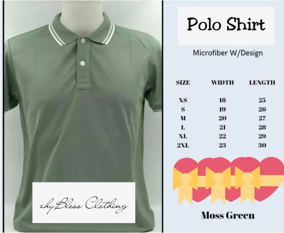 Microfiber Polo Shirt with Collar Design (SIZE: XSSMLXL2XL