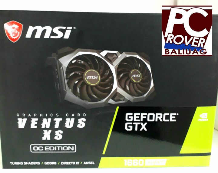 MSI GTX 1660 SUPER VENTUS XS OC GEFORCE GAMING GRAPHICS CARD Lazada PH