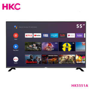 Android TV 4K Ultra HD Smart Television 55" ChromeCast Built-in Hey Google Dolby Audio 60Hz LED TV HKC HK5551A