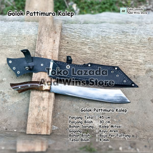 GOLOK PATIMURA MERSI PEMOTONG KAYU FULLTANG BAJA PER MOITF UKIR SEDANG