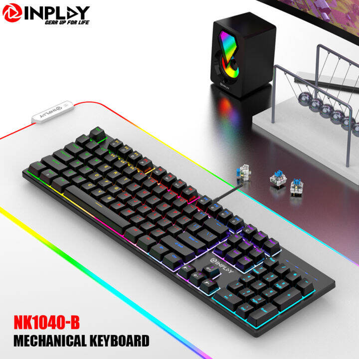 Inplay 104 Keys Mechanical Keyboard Hot Swappable Red Switch With RGB ...