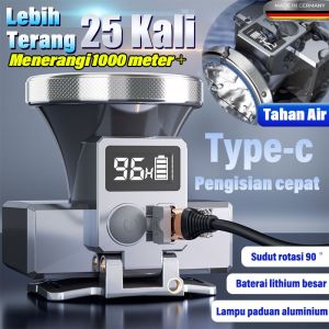 ⭐80 hari tanpa pengisian daya⭐300 WATT penyinaran 10.000 meter Sangat terang senter kepala jarak jauh Anti Air Jarak Jauh senter super terang kepala senter kepala super terang darurat stong light Headlamp senter100000 lumens ori lampu senter kepala