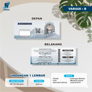 (50pcs) Undangan Pernikahan TM A4 1 Lembar – Custom | Murah & Premium / Undangan Pernikahan Murah