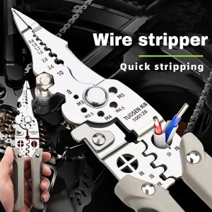 Professional Wire Stripper Crimping Tool Wire Cutter and Multi-Function Hand Tool Electrician Pliers Stainless Steel Stripping Tool