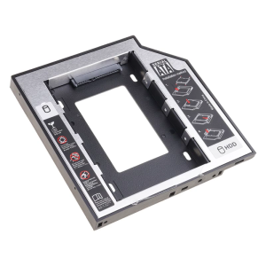 Aluminum 9.5mm 12.7mm 2nd Hard Disk Drive Caddys for Laptop CDDVD ROM Bay with Shockproof Design