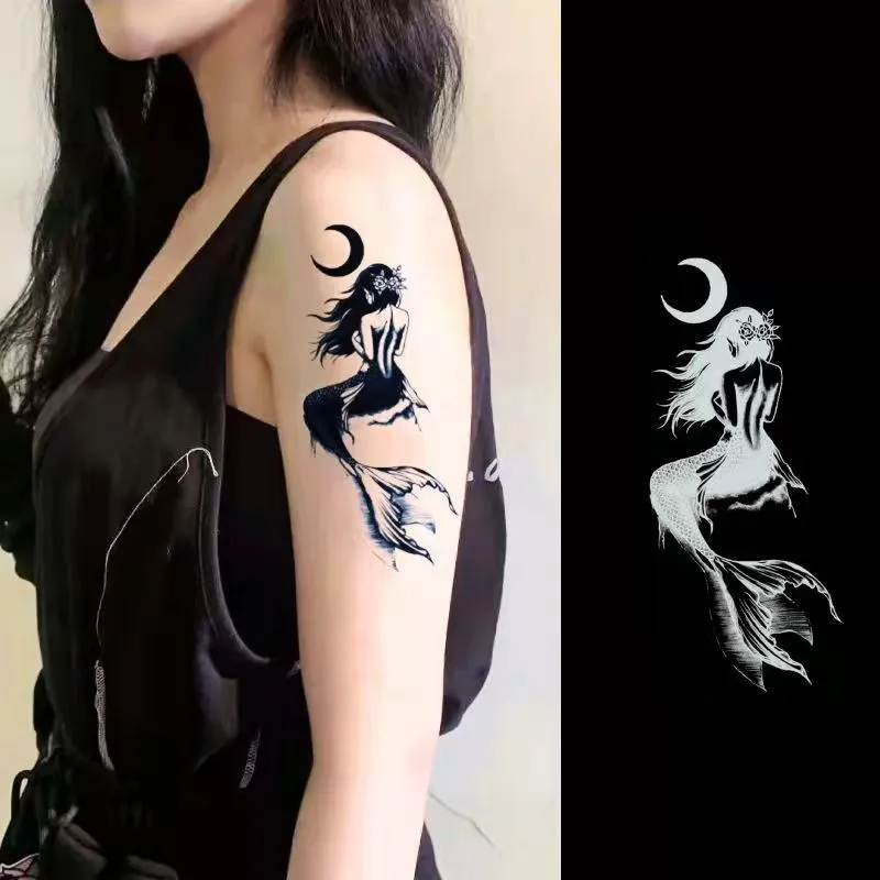 HNXMJ Women Temporary Tattoo Sexy Chest Waist Sticker Clavicle Big Fake  Tattoo Art Deco Beauty Scar Tattoo Sticker (Color : 71) : Amazon.co.uk:  Everything Else