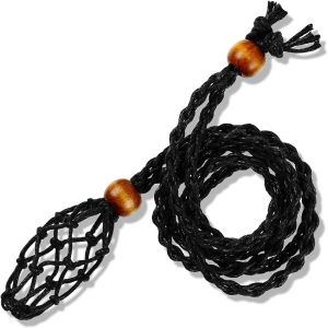COUPLECOL Braided Necklace Cord DIY Hand-woven Crystal Necklace Holder Empty Stone Holder Length Adjustable Braided Necklace Cord Bracelet