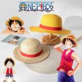 One Piece Luffy Straw Hat วันพีซลูฟี่ผู้ใหญ่เด็กหมวกฟางอะนิเมะญี่ปุ่นคอสเพลย์แฮนด์เมดหมวกของขวัญฮาโลวีน. 