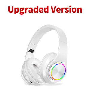 B39 Wireless Bluetooth 5.3 Headphones Colored LED Lights Gaming Headset Stereo Bass Headphone With Mic Pigfly