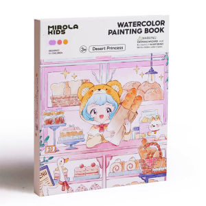 Jarmelo (Joan Miro) ชุดสมุดระบายสีน้ำแบบพกพา Portable with Tools : Water Coloring Book - Dessert Princess