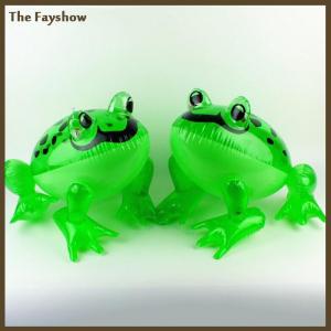 [The Fayshow] Glowing Inflatable Green Bouncing Frog Toad Ballon Jungle Animal Toy Funny Kids Party Gift Birthday Wedding Decoration