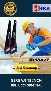 Gergaji Kayu Gagang Karet 18 Inch Kualitas Premium Bellucci 100% Original