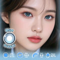 0.00-6.00 Power+Cantik] UYAAI 1 Pair Super Clarity Colored Contact 14.5mm Pure BUBBLE Series for Outing Play Monthly Replacement Lenses. 
