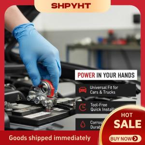 SHPYHT✨ 12V Car Battery Terminal Quick Release Connector Positive Negative Set Heavy Duty for SUV Marine Vehicles